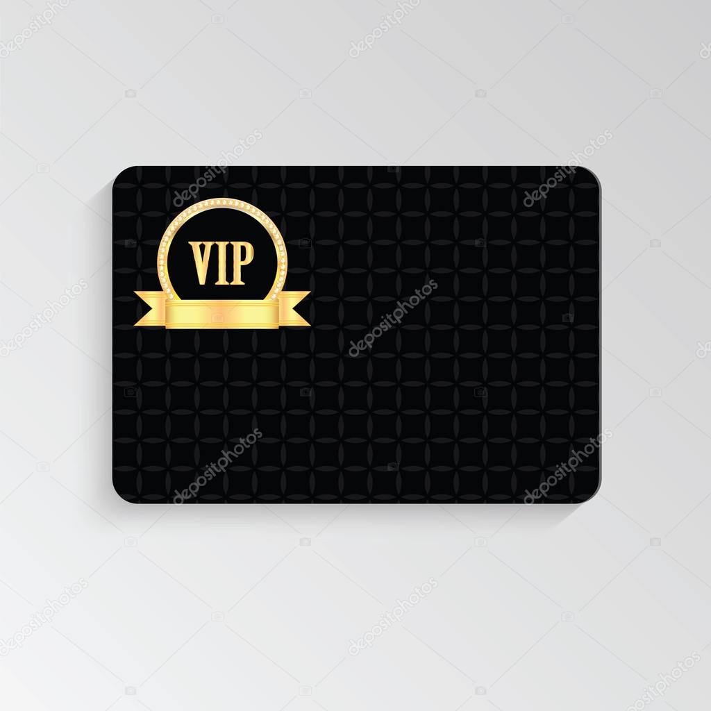 VIP cards with gold letters and ribbon Stock Vector Image by ...