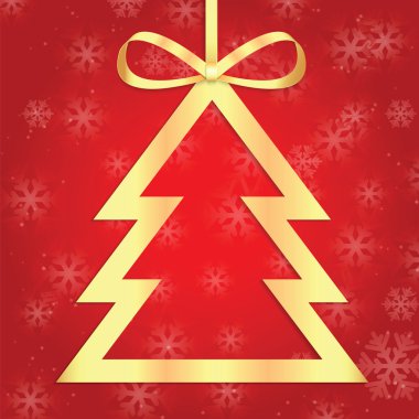 Noel ağacı ve snowfl ile Noel ve yeni yıl arka plan