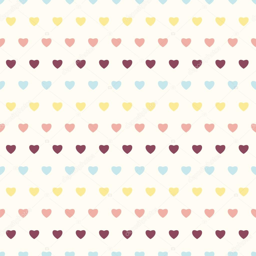 Seamless pattern with hearts for Valentine's Day 