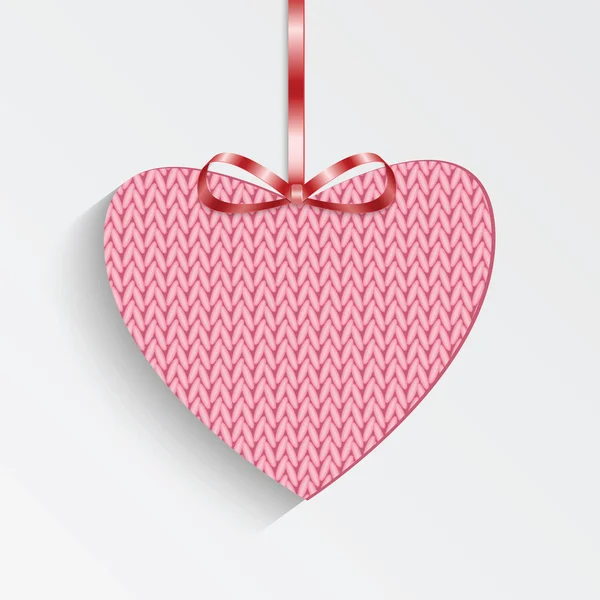 Sevgililer günü için kalp şeklinde hediye kartı — Stok Vektör