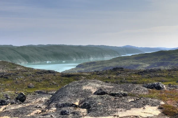 在格陵兰岛的海岸 — 图库照片