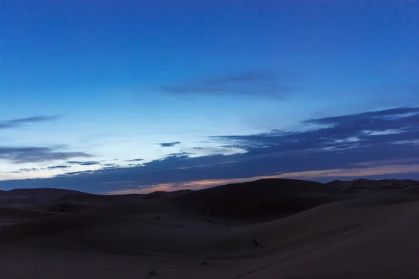 Landschaft Bei Sonnenuntergang Der Sahara Wüste — Stockfoto