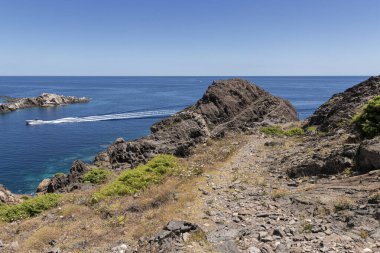 Girona İspanya kıyılarında manzara.