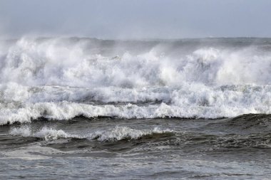 İspanya sahillerinde büyük dalgalar