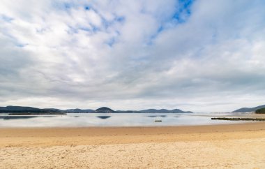 İspanya 'daki Laredo plajında manzara