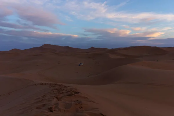 Duna Pôr Sol Marrocos — Fotografia de Stock