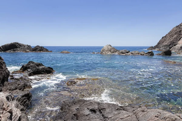 coast of cap of creus in the north of spain in mediterranean sea near cadaques in girona