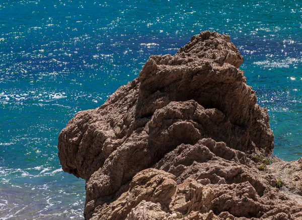 Strand Der Costa Brava Nordspanien Einem Klaren Sommertag — Stockfoto