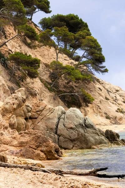 Plage Sur Costa Brava Espagne Nord Par Une Journée Été — Photo