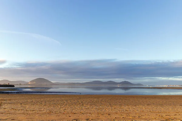 Plage Laredo Cantabrie Dans Nord Espagne Coucher Soleil — Photo