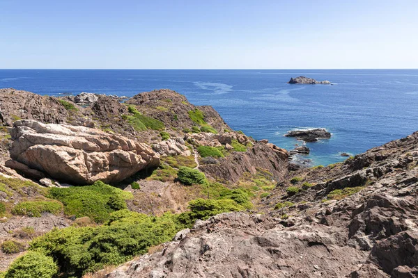 Ciel Bleu Mer Cap Creus Près Des Cadaques Nord Girona — Photo