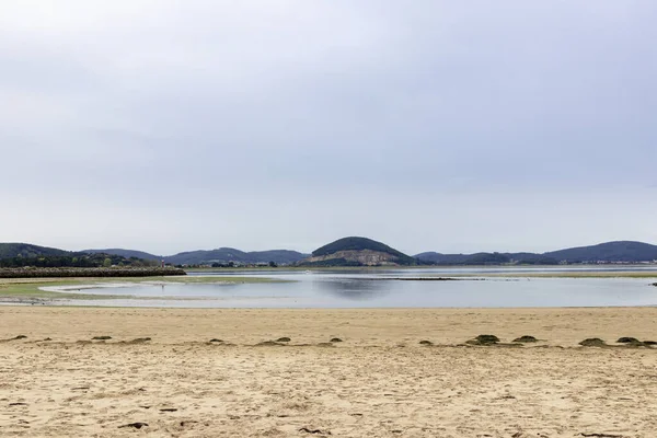 Playa Laredo Norte España Sin Gente Con Mar Azul —  Fotos de Stock