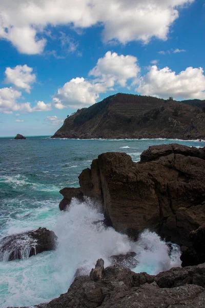 Skalista Zatoka Miejscowości Vizcaya Prowincji Północy Hiszpanii — Zdjęcie stockowe