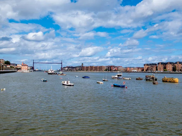 Mouth Ria Bilbao Portugalete Suspension Bridge World Heritage Site — Stockfoto