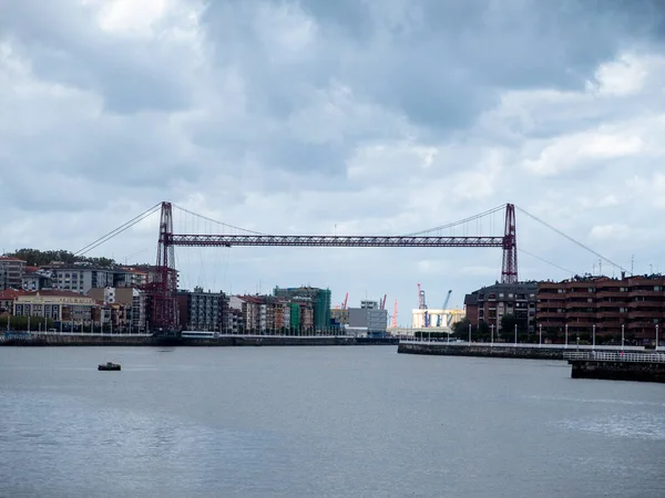 Mouth Ria Bilbao Portugalete Suspension Bridge World Heritage Site — Stockfoto