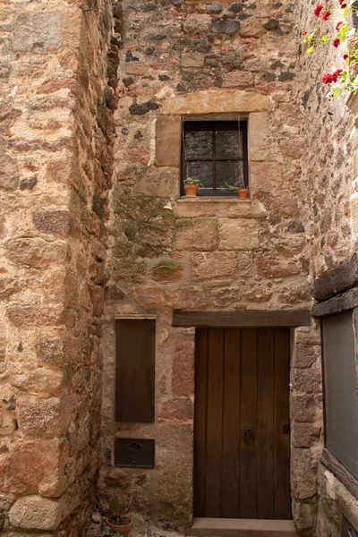 Středověká Vesnice Horách Provincie Girona — Stock fotografie