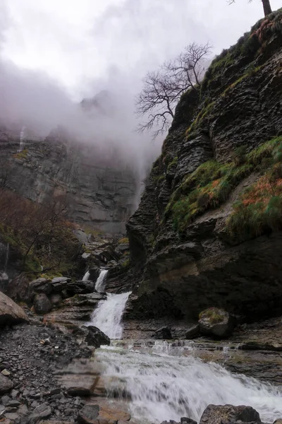 Waterfalls Birth Nervion North Spain Province Alava Cloudy Day — Stock Photo, Image