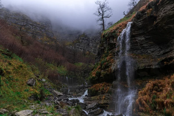 Wasserfälle Der Geburt Des Nervions Norden Spaniens Der Provinz Alava — Stockfoto