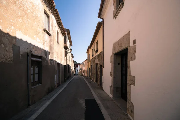 Gatan Den Medeltida Staden Alarcon Provinsen Cuenca Varm Sommardag — Stockfoto