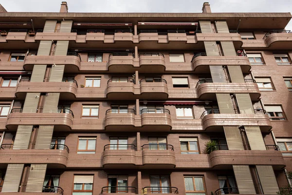 Fachada Edificio Residencial Ciudad Bilbao País Vasco Norte España — Foto de Stock