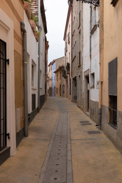 Rue Dans Ville Begur Sur Costa Brava Espagne Nord Avec — Photo