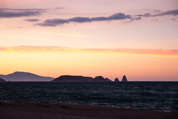 Wyspy Mede Morzu Śródziemnym Zachodzie Słońca — Zdjęcie stockowe