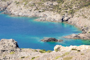 Emerald Colored Bay in cap de creus in the costa brava in the P.R.