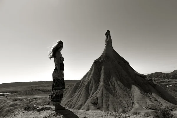 Ragazza nel deserto — Foto Stock