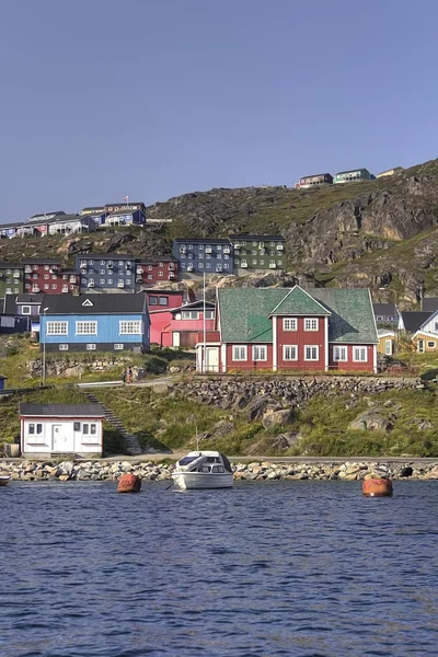 Town in greenland — Stock Photo, Image