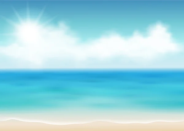 Le bord de mer au soleil — Image vectorielle