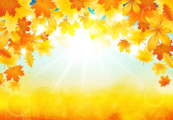 Sunny autumn day — Stock Vector