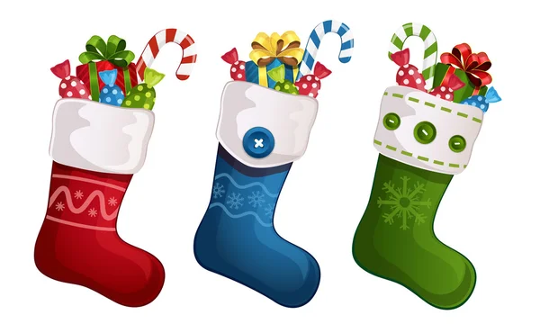 Christmas stockings — Stock Vector