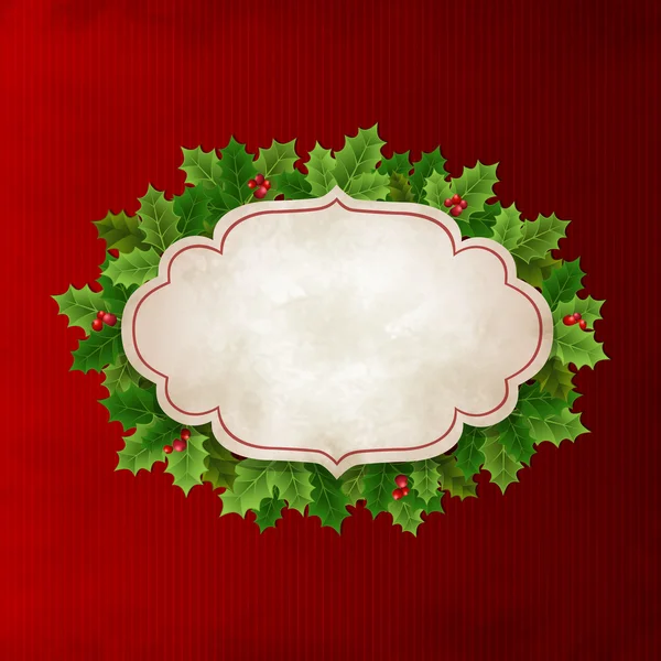 Karácsonyi magyal leveleket — Stock Vector