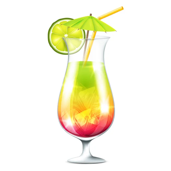 Isolement cocktail tropical — Image vectorielle