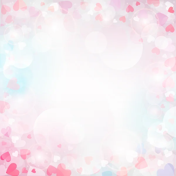 Romantic background with hearts — Stock Vector