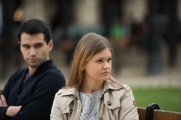 Love fight in Paris — Stock Photo, Image