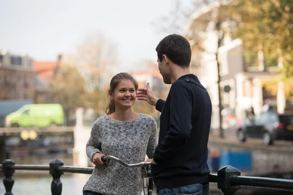 Liebhaber in amsterdam — Stockfoto