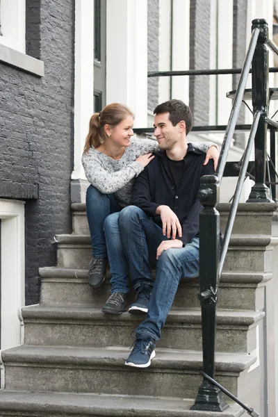 Liebhaber in amsterdam — Stockfoto