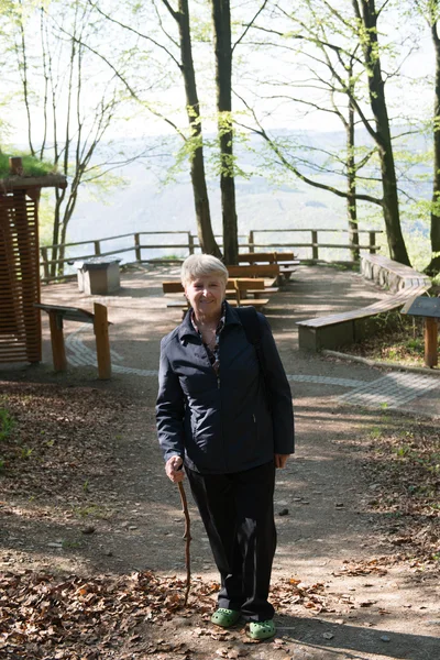 Senior woman walking — Stock Photo, Image