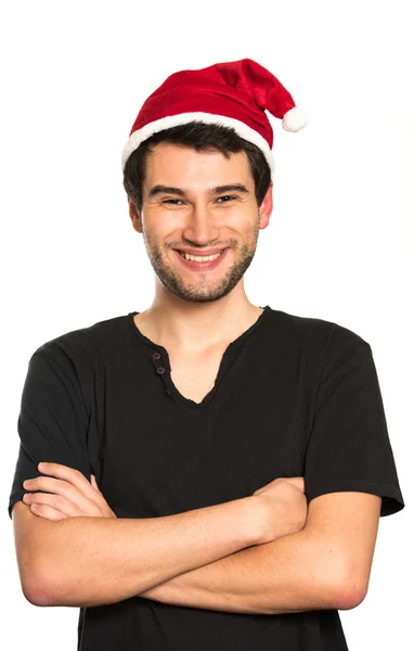 Genç mutlu Santa — Stok fotoğraf