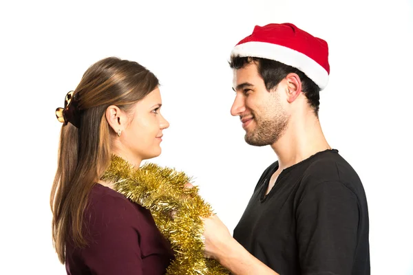 Happy Christmas couple — Stock Photo, Image