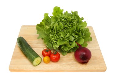 Bir gemide salatası malzemeler