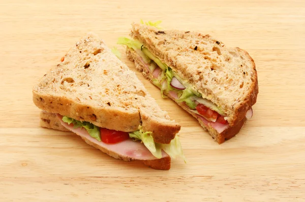 Sandwiches on a board — Stock Photo, Image