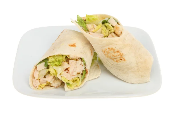 Sandwich wraps on a plate — Stock Photo, Image