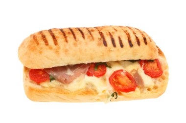 Pannini üzerinde beyaz izole