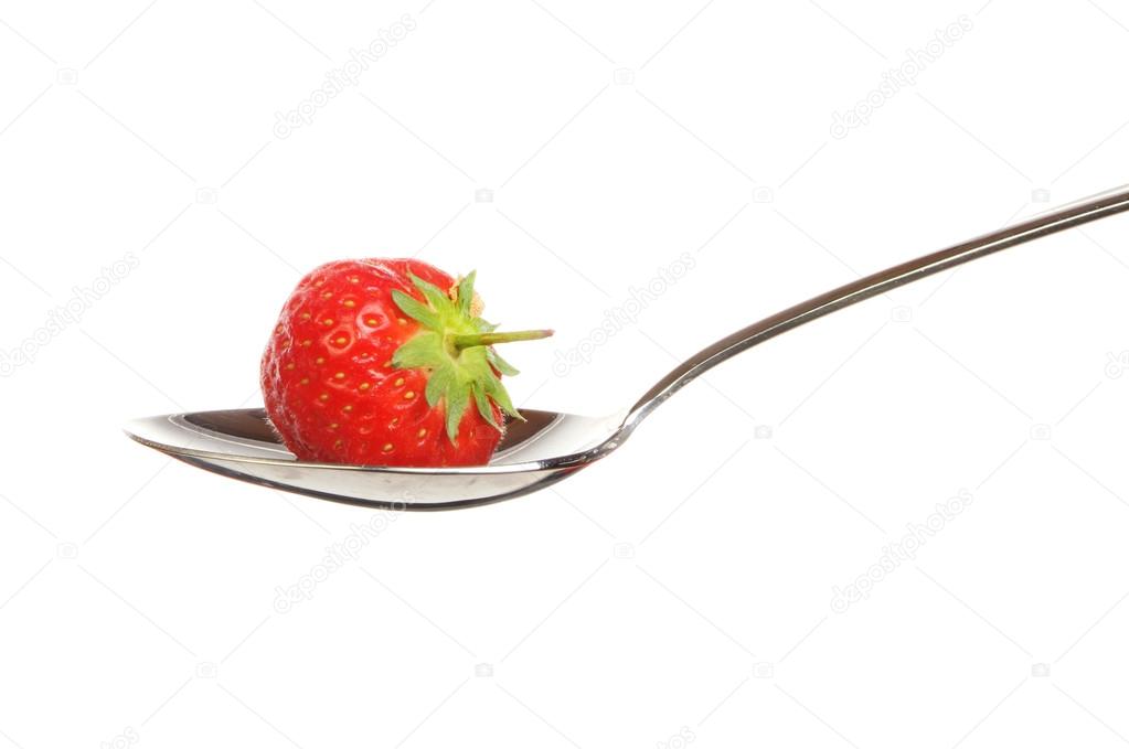Strawberry in a spoon