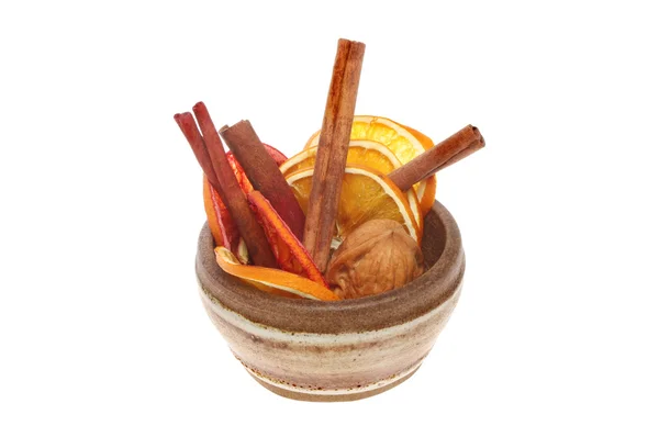 Dried orange and cinnamon — Stock Photo, Image