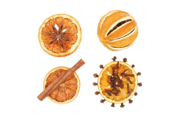 Dried orange and spice — Stock Photo, Image