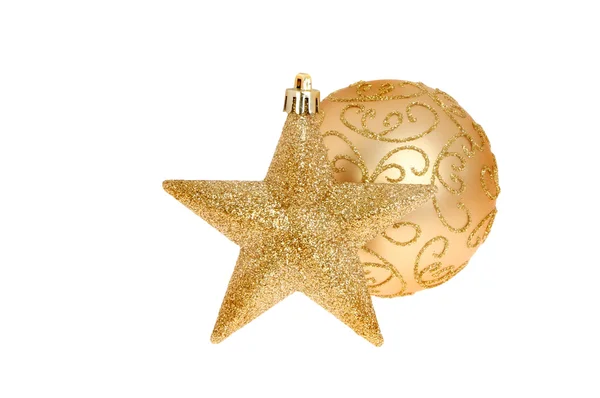 Christmas Star and ball — Stock Photo, Image