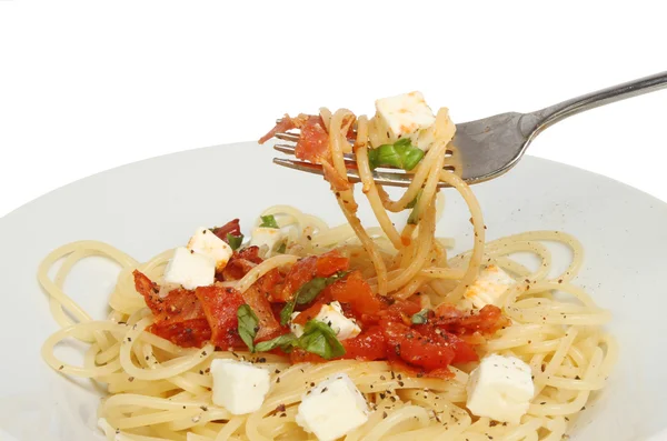 Tabak spagetti — Stok fotoğraf